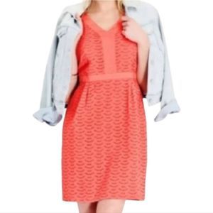 Old Navy Coral Lace Eyelet Sheath Dress